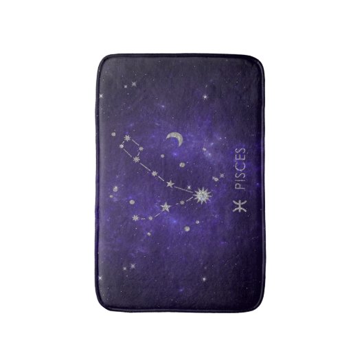 〔占星術の〕十二宮図パープルピセス |宇宙占星術占星術 バスマット (正面縦)