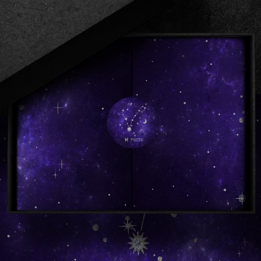 〔占星術の〕十二宮図パープルピセス |宇宙占星術占星術 ラウンドシール