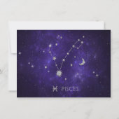 〔占星術の〕十二宮図パープルピセス |宇宙占星術占星術 招待状 (裏面)