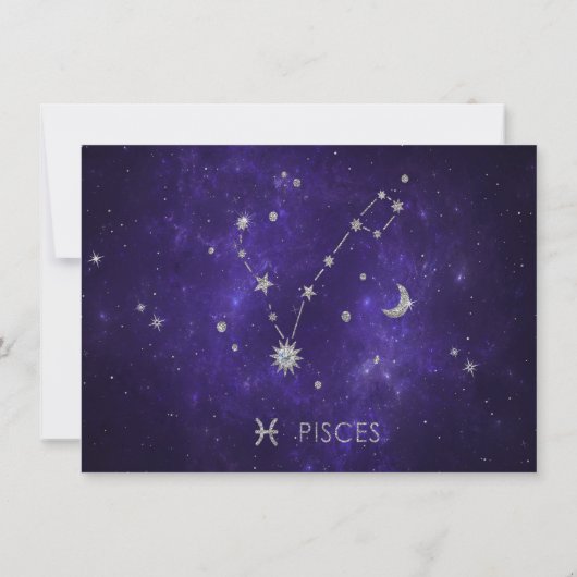〔占星術の〕十二宮図パープルピセス |宇宙占星術占星術 招待状 (裏面)
