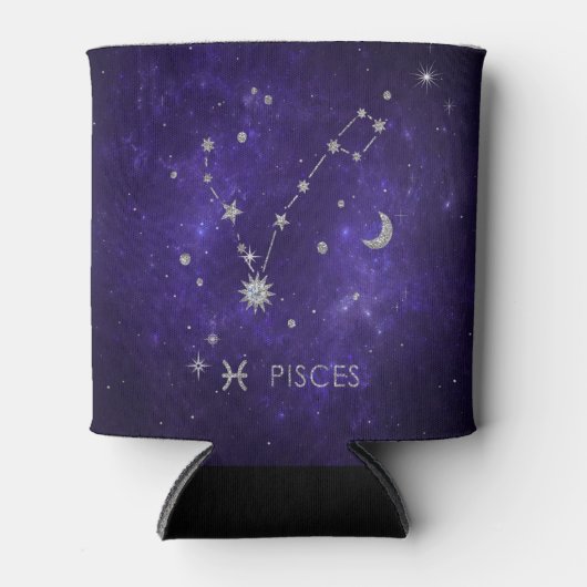 〔占星術の〕十二宮図パープルピセス |宇宙占星術占星術 缶クーラー (正面)
