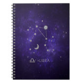 〔占星術の〕十二宮図パープルリブラ |宇宙占星術占星術 ノートブック (正面)