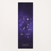 〔占星術の〕十二宮図パープルリブラ |宇宙占星術占星術 ヨガマット (正面)