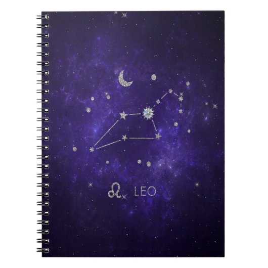〔占星術の〕十二宮図パープルレオ |宇宙占星術占星術 ノートブック (正面)