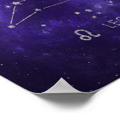 〔占星術の〕十二宮図パープルレオ |宇宙占星術占星術 ポスター (角)