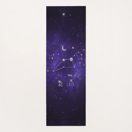 〔占星術の〕十二宮図パープルレオ |宇宙占星術占星術 ヨガマット (裏面)