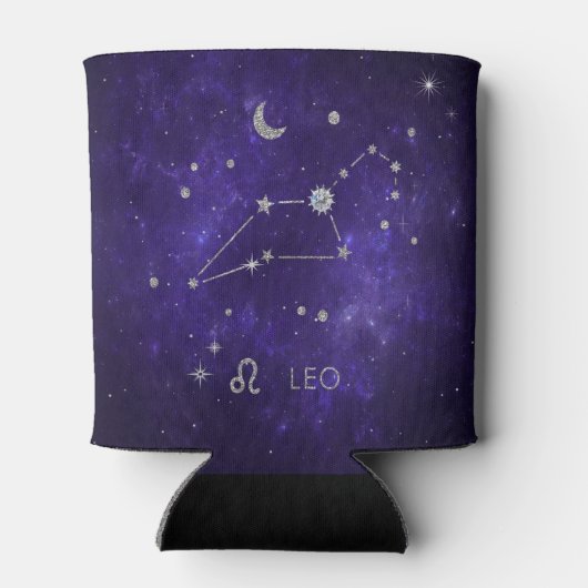 〔占星術の〕十二宮図パープルレオ |宇宙占星術占星術 缶クーラー (裏面)