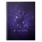 〔占星術の〕十二宮図パープル射手座 |占星術占星術 ノートブック (正面)