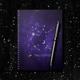 〔占星術の〕十二宮図パープル射手座 占星術占星術 ノートブック