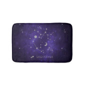 〔占星術の〕十二宮図パープル射手座 |占星術占星術 バスマット (正面)