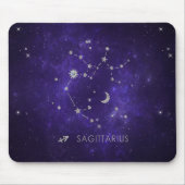 〔占星術の〕十二宮図パープル射手座 |占星術占星術 マウスパッド (正面)