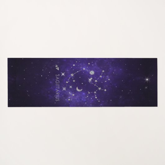 〔占星術の〕十二宮図パープル射手座 |占星術占星術 ヨガマット (裏面(横))