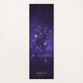 〔占星術の〕十二宮図パープル射手座 |占星術占星術 ヨガマット (正面)