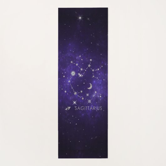 〔占星術の〕十二宮図パープル射手座 |占星術占星術 ヨガマット (裏面)