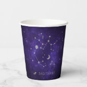 〔占星術の〕十二宮図パープル射手座 |占星術占星術 紙コップ (裏面)