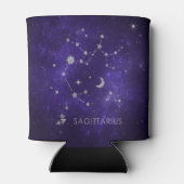〔占星術の〕十二宮図パープル射手座 |占星術占星術 缶クーラー (裏面)
