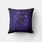 〔占星術の〕十二宮図パープル山羊座 |占星術占星術 クッション (裏面)