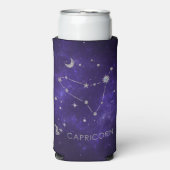 〔占星術の〕十二宮図パープル山羊座 |占星術占星術 スリム缶クーラー (Seltzer正面)