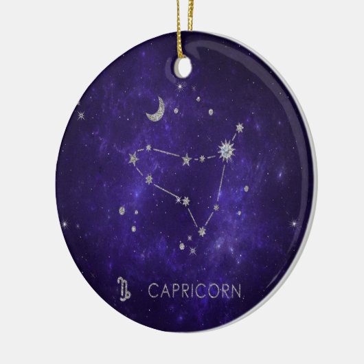 〔占星術の〕十二宮図パープル山羊座 |占星術占星術 セラミックオーナメント (左)