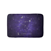 〔占星術の〕十二宮図パープル山羊座 |占星術占星術 バスマット (正面)