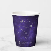 〔占星術の〕十二宮図パープル山羊座 |占星術占星術 紙コップ (裏面)