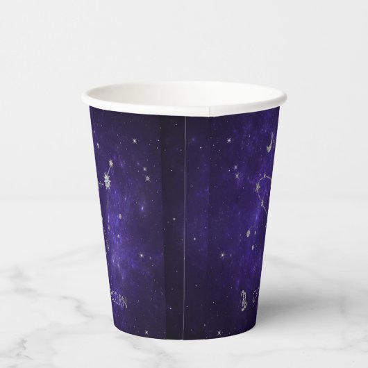 〔占星術の〕十二宮図パープル山羊座 |占星術占星術 紙コップ (右)
