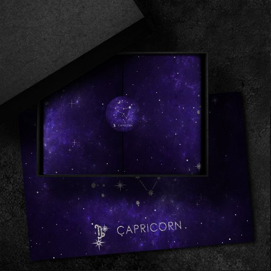 〔占星術の〕十二宮図パープル山羊座 |占星術占星術 薄葉紙