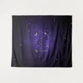 〔占星術の〕十二宮図パープル蠍座 |宇宙占星術占星術 タペストリー (正面(横))