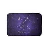 〔占星術の〕十二宮図パープル蠍座 |宇宙占星術占星術 バスマット (正面)