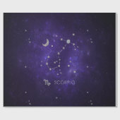 〔占星術の〕十二宮図パープル蠍座 |宇宙占星術占星術 ラッピングペーパー (フラット)