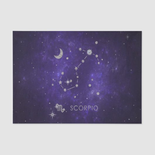 〔占星術の〕十二宮図パープル蠍座 |宇宙占星術占星術 薄葉紙 (正面)