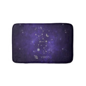 〔占星術の〕十二宮図パープル《星座》乙女座 |宇宙占星術占星術 バスマット (正面)