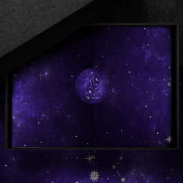 〔占星術の〕十二宮図パープル《星座》乙女座 |宇宙占星術占星術 ラウンドシール