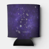〔占星術の〕十二宮図パープル《星座》乙女座 |宇宙占星術占星術 缶クーラー (裏面)