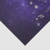 〔占星術の〕十二宮図パープル《星座》乙女座 |宇宙占星術占星術 薄葉紙 (詳細)