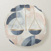 〔占星術の〕十二宮図ビーブスリブララウンドピロー ラウンドクッション (正面)