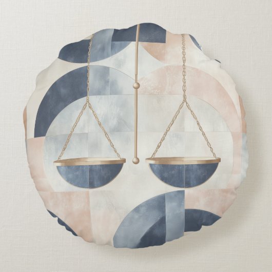 〔占星術の〕十二宮図ビーブスリブララウンドピロー ラウンドクッション (裏面)