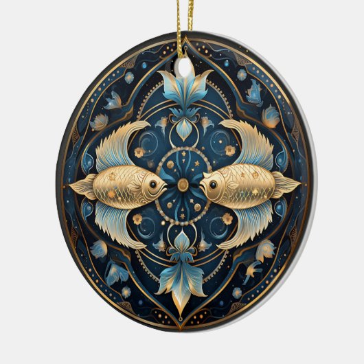 〔占星術の〕十二宮図ピスパーソナライズされた星占オーナメント セラミックオーナメント (左)