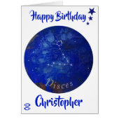 〔占星術の〕十二宮図ピースカード、占星術誕生日カード (正面)