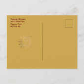 〔占星術の〕十二宮図ブルゴーニュ金ゴールドジェミニ/ジェミニ天空 案内ポストカード (裏面)