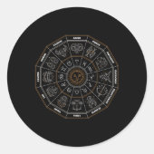 〔占星術の〕十二宮図ホイール占星術星占い科学12 Horosc ラウンドシール (正面)