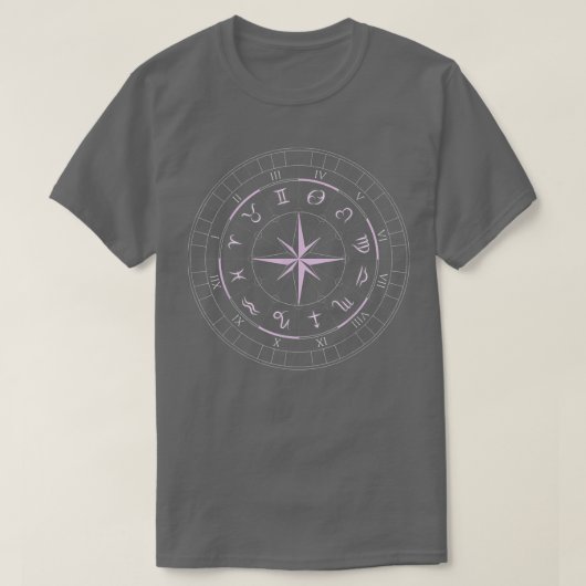 〔占星術の〕十二宮図ホイール新学期〔占星術の〕十二宮図占星術アストロ Tシャツ (デザイン正面)