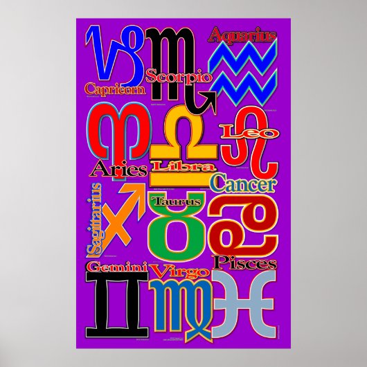 〔占星術の〕十二宮図ポスター ポスター (正面)