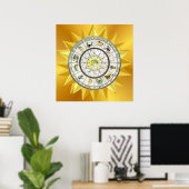 〔占星術の〕十二宮図ポスター ポスター (ホームオフィス)