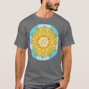〔占星術の〕十二宮図マンダ射手座 Tシャツ