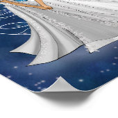 〔占星術の〕十二宮図マーキュリーとジェミニ女神 ポスター (角)