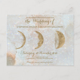 〔占星術の〕十二宮図ムーンアイスブルーシナ金ゴールドはがき ポストカード