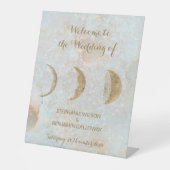 〔占星術の〕十二宮図ムーンシナエレガントル金ゴールドフラ結婚ット 台座サイン (正面)