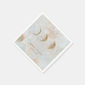 〔占星術の〕十二宮図ムーンシレカスタムナ文字ミニマル結婚ズ スタンダードカクテルナプキン (角)