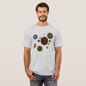 〔占星術の〕十二宮図メンズライトTシャツ Tシャツ (正面フル)